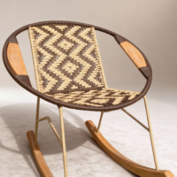 Silla princess brazos en madera rombo #3